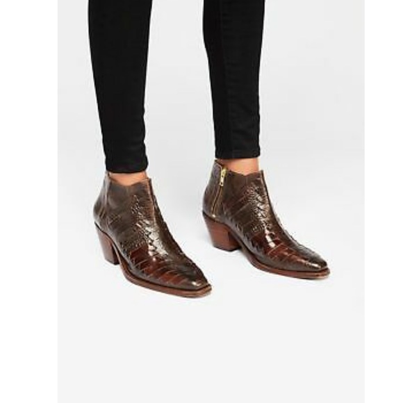 Free People Emmett Western Boot Bootie - Picture 2 of 4